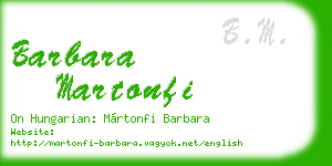 barbara martonfi business card